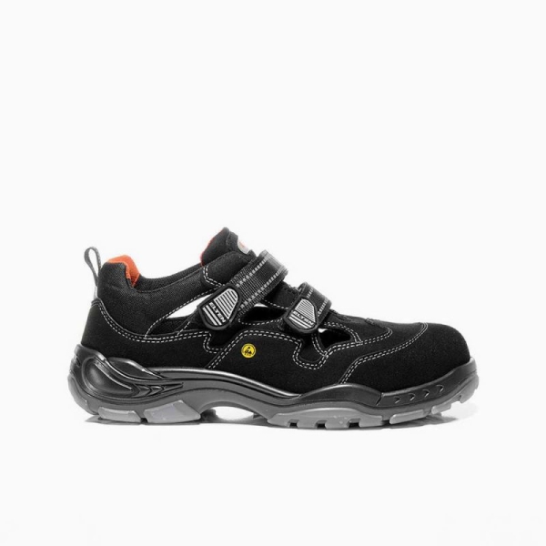 ELTEN-S1-Sicherheits-Arbeits-Berufs-Sandalen, mit Klettverschluss, SCOTT ESD, schwarz