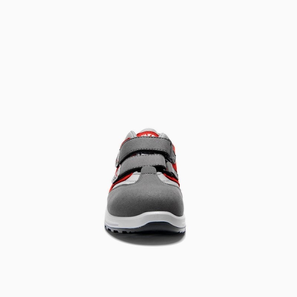ELTEN-S1-WELLMAXX-Sicherheitssandale, TRAVIS Esay, ESD, grau-rot