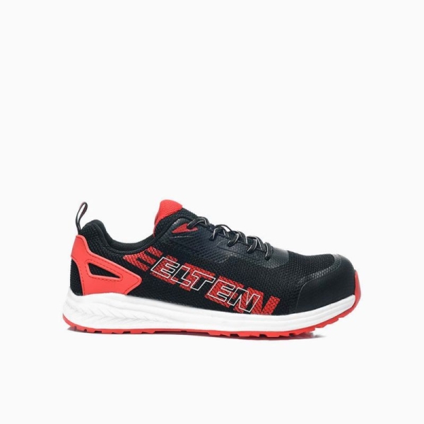 ELTEN-S1P, Sicherheitshalbschuhe, BATIS, black-red Low ESD, schwarz/rot
