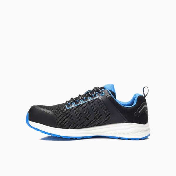 ELTEN-S1P, Sicherheitshalbschuhe, LIVAS, black-blue Low ESD, schwarz/blau