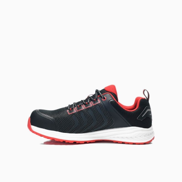 ELTEN-S1P, Sicherheitshalbschuhe, LIVAS, black-red Low ESD, schwarz/rot