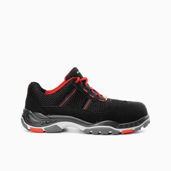 ELTEN-S1-Sicherheits-Arbeits-Berufs-Schuhe, Halbschuhe, MOTION AIR ESD, schwarz/rot