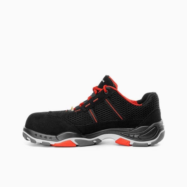 ELTEN-S1-Sicherheits-Arbeits-Berufs-Schuhe, Halbschuhe, MOTION AIR ESD, schwarz/rot