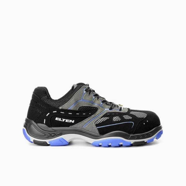 ELTEN-S1-Sicherheits-Arbeits-Berufs-Schuhe, Halbschuhe, EASY BLUE ESD, schwarz/blau