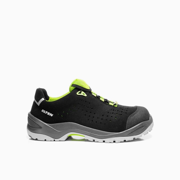 ELTEN-S1P-Sicherheits-Arbeits-Berufs-Schuhe, Halbschuhe, IMPULSE GREEN LOW ESD, schwarz