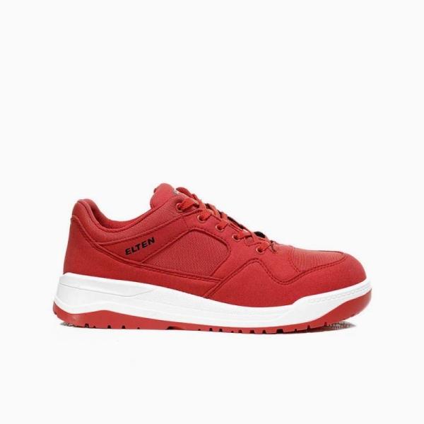ELTEN-S3-Sicherheits-Arbeits-Berufs-Schuhe, Halbschuhe, MAVERICK RED LOW ESD, rot