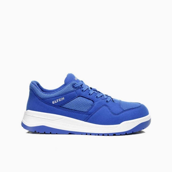 ELTEN-S1P-Sicherheits-Arbeits-Berufs-Schuhe, Halbschuhe, MAVERICK BLUE LOW ESD, blau