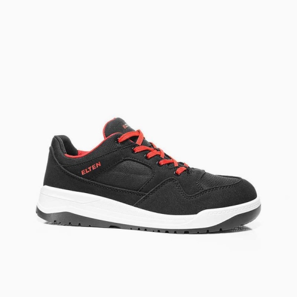 ELTEN-S3-Sicherheits-Arbeits-Berufs-Schuhe, Halbschuhe, MAVERICK BLACK LOW, ESD, schwarz