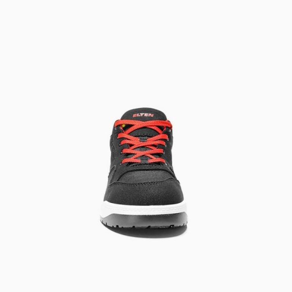 ELTEN-S3-Sicherheits-Arbeits-Berufs-Schuhe, Halbschuhe, MAVERICK BLACK LOW, ESD, schwarz