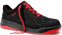 ELTEN-S3-Sicherheits-Arbeits-Berufs-Schuhe, Halbschuhe, MAVERICK BLACK-RED LOW, ESD, schwarz/rot