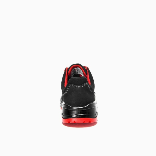 ELTEN-S3-Sicherheits-Arbeits-Berufs-Schuhe, Halbschuhe, MAVERICK BLACK-RED LOW, ESD, schwarz/rot