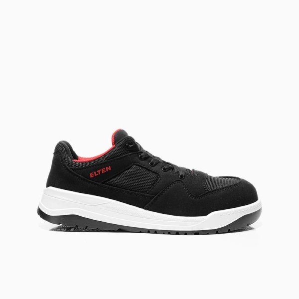 ELTEN-S1P-Sicherheits-Arbeits-Berufs-Schuhe, Halbschuhe, LAKERS black Low ESD, schwarz