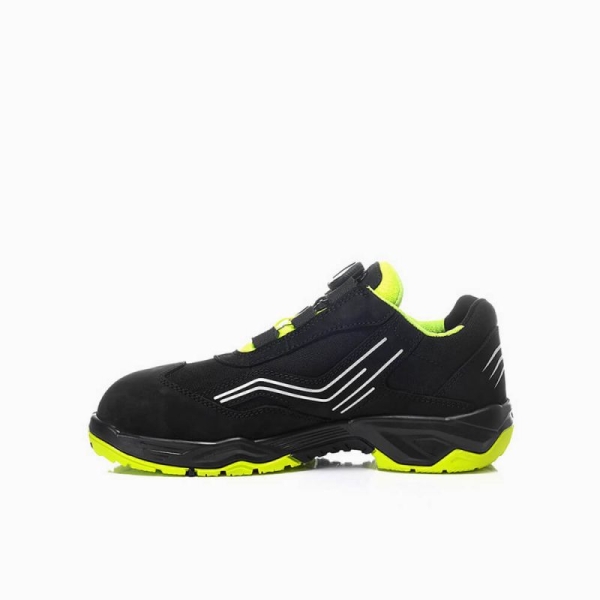 ELTEN-S2-Sicherheits-Arbeits-Berufs-Schuhe, Halbschuhe, AMBITION BOA LOW, ESD, schwarz/gelb