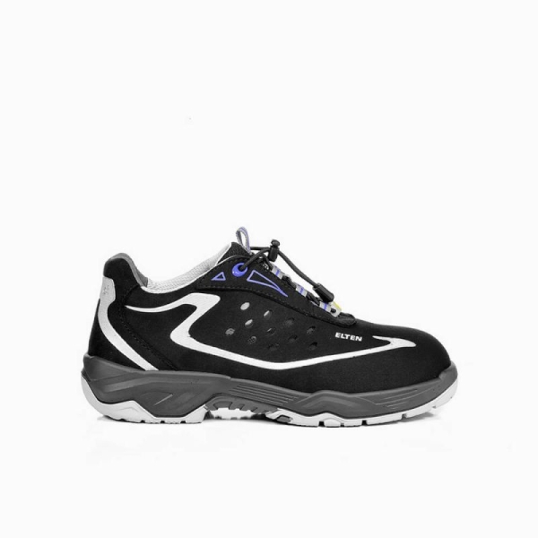 ELTEN-S1-Sicherheits-Arbeits-Berufs-Schuhe, Halbschuhe, RUSHER LOW, ESD, schwarz/grau