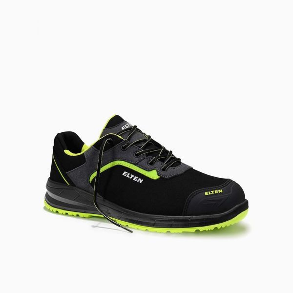 ELTEN-S3-Sicherheitshalbschuhe, LOAN XXSports Pro black-lime Low ESD, schwarz/lime