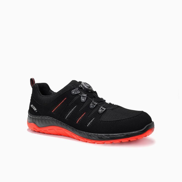 ELTEN-S3-Sicherheitsschuhe MADDOX BOA® black-red Low ESD S3, schwarz/rot