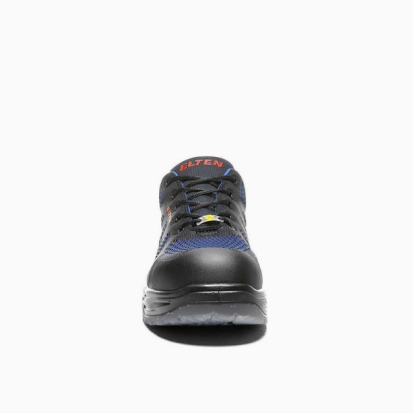 ELTEN-S1-Sicherheits-Arbeits-Berufs-Schuhe, Halbschuhe, LOGAN BLUE LOW ESD, schwarz/blau