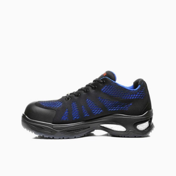 ELTEN-S1-Sicherheits-Arbeits-Berufs-Schuhe, Halbschuhe, LOGAN BLUE LOW ESD, schwarz/blau