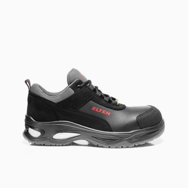 ELTEN-S3-Sicherheits-Arbeits-Berufs-Schuhe, Halbschuhe, MILES LOW ESD, schwarz/grau