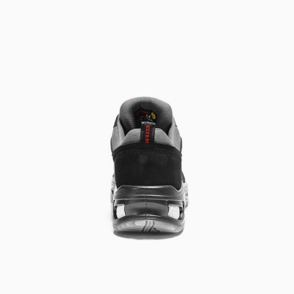 ELTEN-S3-Sicherheits-Arbeits-Berufs-Schuhe, Halbschuhe, MILES LOW ESD, schwarz/grau