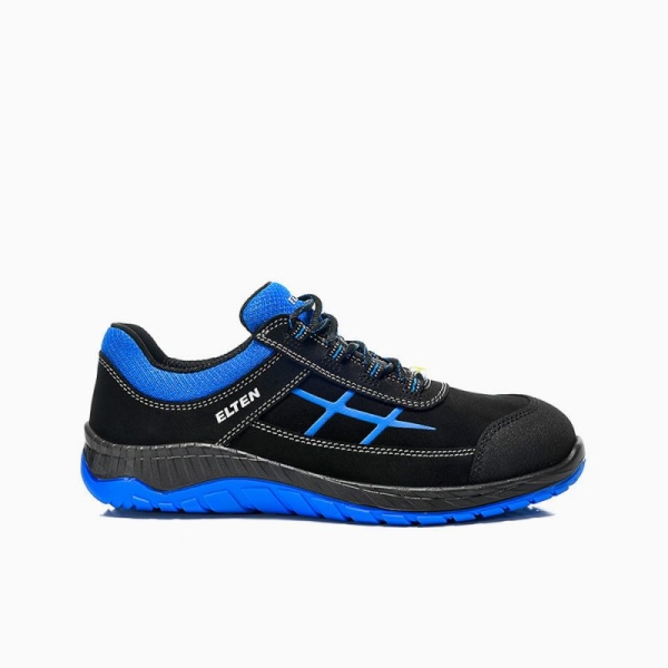 ELTEN-S3-Sicherheits-Arbeits-Berufs-Schuhe, Halbschuhe, MALVIN blue Low, ESD, schwarz/blau