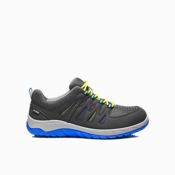 ELTEN-S1P-Sicherheits-Arbeits-Berufs-Schuhe, Halbschuhe, MADDOX GREY-BLUE LOW, ESD, grau/gr�n/blau