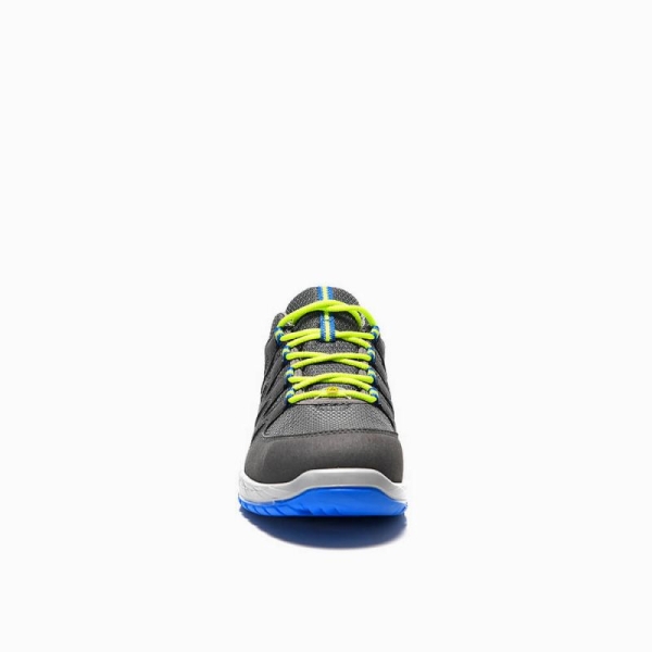 ELTEN-S1P-Sicherheits-Arbeits-Berufs-Schuhe, Halbschuhe, MADDOX GREY-BLUE LOW, ESD, grau/gr�n/blau