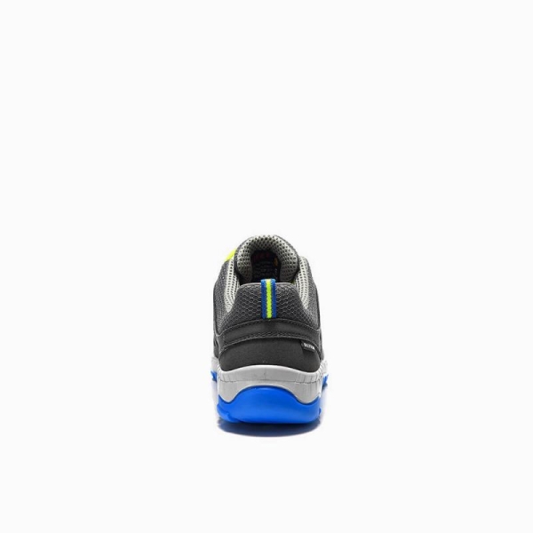 ELTEN-S1P-Sicherheits-Arbeits-Berufs-Schuhe, Halbschuhe, MADDOX GREY-BLUE LOW, ESD, grau/gr�n/blau