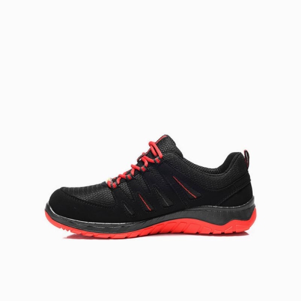 ELTEN-S3-Sicherheits-Arbeits-Berufs-Schuhe, Halbschuhe, MADDOX BLACK-RED-LOW, ESD, schwarz/rot