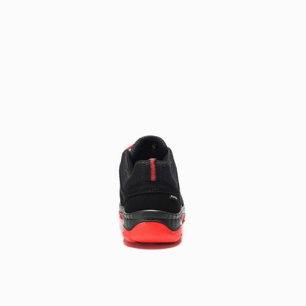 ELTEN-S3-Sicherheits-Arbeits-Berufs-Schuhe, Halbschuhe, MADDOX BLACK-RED-LOW, ESD, schwarz/rot