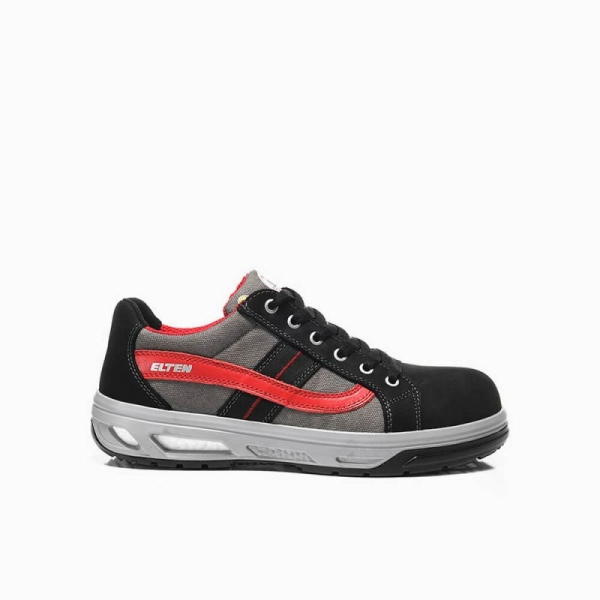 ELTEN-S2-Sicherheitshalbschuhe, NEWTON BLACK LOW, ESD, schwarz/grau