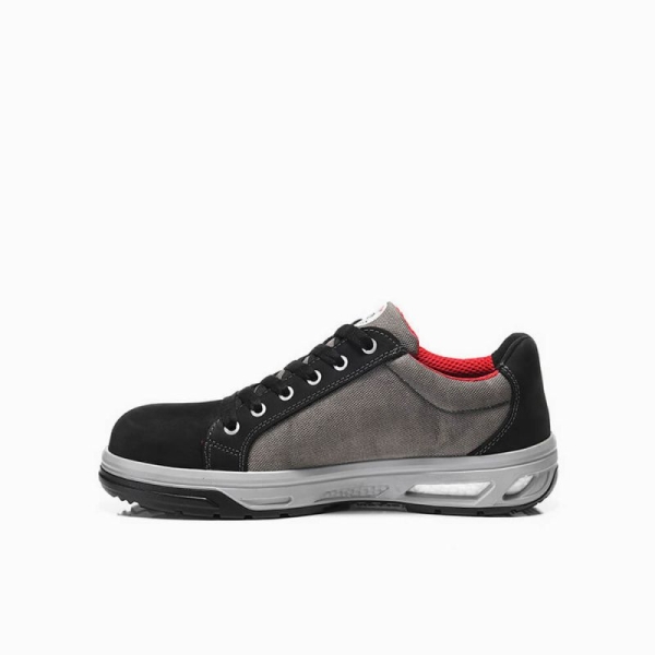 ELTEN-S2-Sicherheitshalbschuhe, NEWTON BLACK LOW, ESD, schwarz/grau