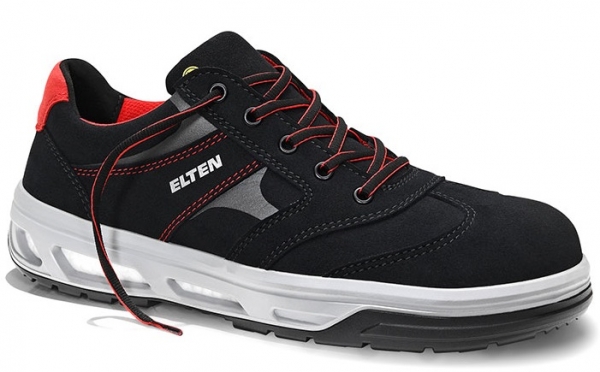 ELTEN-S2-Sicherheitshalbschuhe, NED BLACK LOW, ESD, schwarz/rot