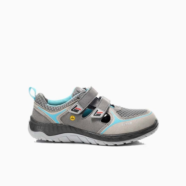 ELTEN-S1P-Damen-Sicherheitssandale, MELLI, grey Easy, ESD, grau