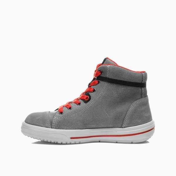 ELTEN-S3-Damen-Schn�rstiefel, Sicherheits-Arbeits-Berufs-Schuhe, Hochschuhe, VINTAGE LADY MID ESD, grau