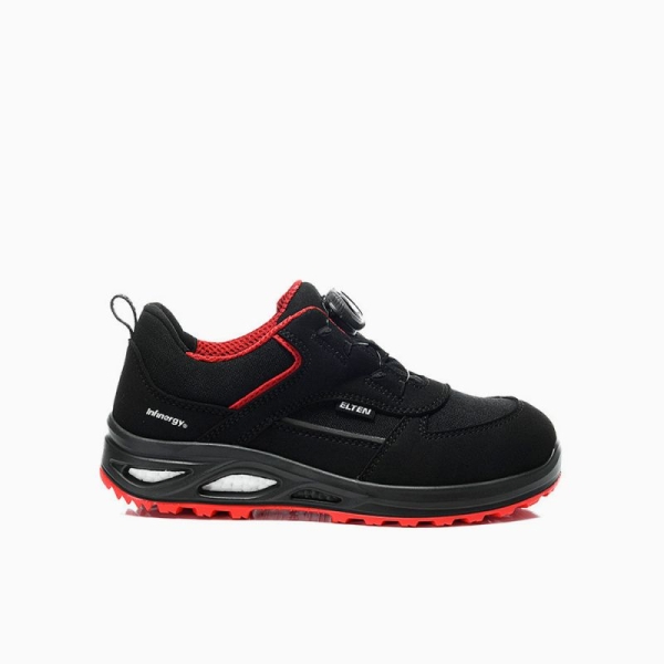 ELTEN-S3-Damen-Sicherheitshalbschuhe, HANNAH XXTL BOA black-red Low, ESD, schwarz-rot