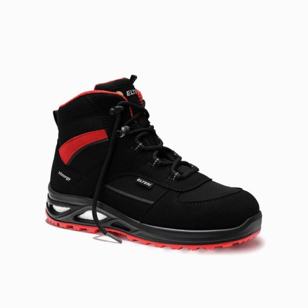 ELTEN-S3-Damen-Sicherheitsschnürstiefel, HANNAH XXTL Mid, ESD, schwarz-rot