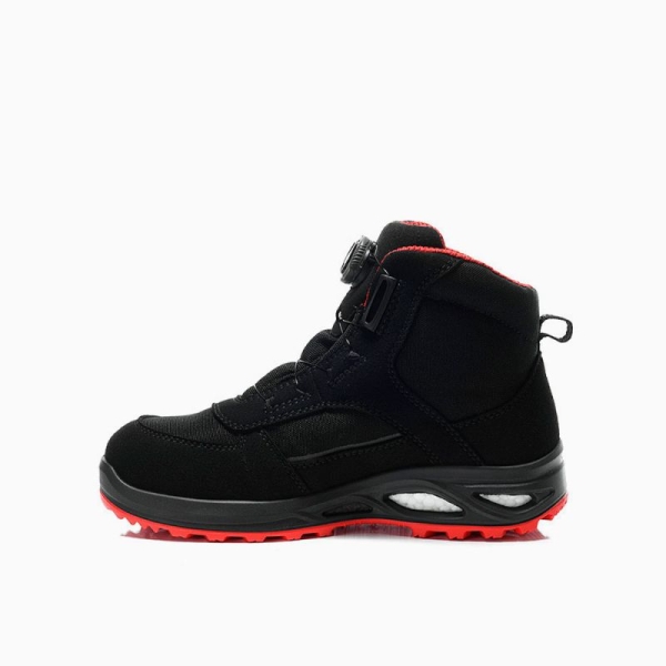 ELTEN-S3-Damen-Sicherheitshochschuhe, HANNAH XXTL BOA black-red Mid, ESD, schwarz-rot