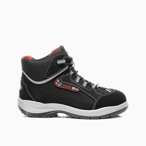 ELTEN-S3-Schn�rstiefel, Sicherheits-Arbeits-Berufs-Schuhe, Hochschuhe, MAJA Mid, ESD, schwarz
