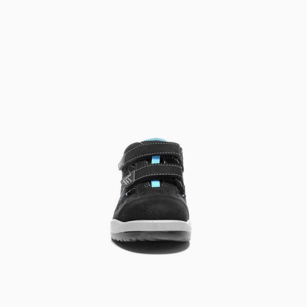 ELTEN-S1P-Damen-Sicherheits-Arbeits-Berufs-Sandalen, mit Klettverschluss, IMPULSE LADY AQUA EASY ESD, schwarz