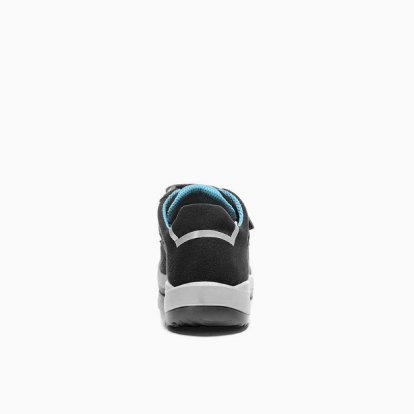 ELTEN-S1P-Damen-Sicherheits-Arbeits-Berufs-Sandalen, mit Klettverschluss, IMPULSE LADY AQUA EASY ESD, schwarz