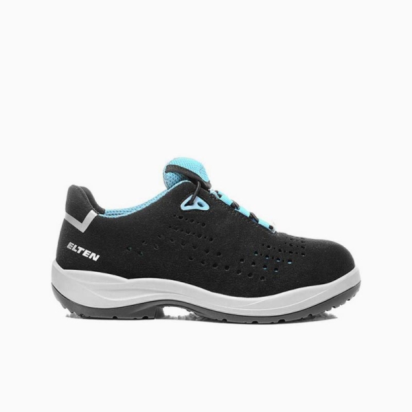 ELTEN-S1P-Damen-Sicherheits-Arbeits-Berufs-Schuhe, Halbschuhe, IMPULSE LADY AQUA LOW ESD, schwarz