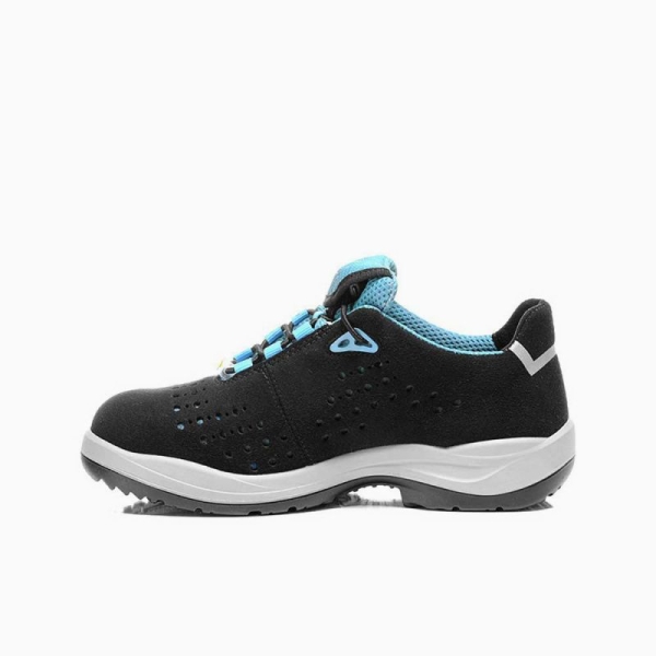 ELTEN-S1P-Damen-Sicherheits-Arbeits-Berufs-Schuhe, Halbschuhe, IMPULSE LADY AQUA LOW ESD, schwarz