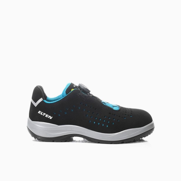 ELTEN-S1P-Damen--Sicherheits-Arbeits-Berufs-Schuhe, Halbschuhe, IMPULSE LADY BOA aqua LOW, ESD, schwarz