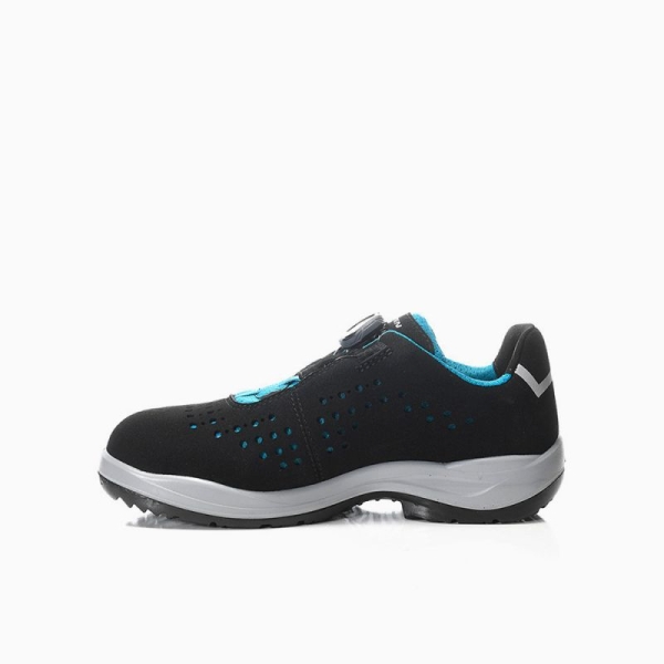 ELTEN-S1P-Damen--Sicherheits-Arbeits-Berufs-Schuhe, Halbschuhe, IMPULSE LADY BOA aqua LOW, ESD, schwarz