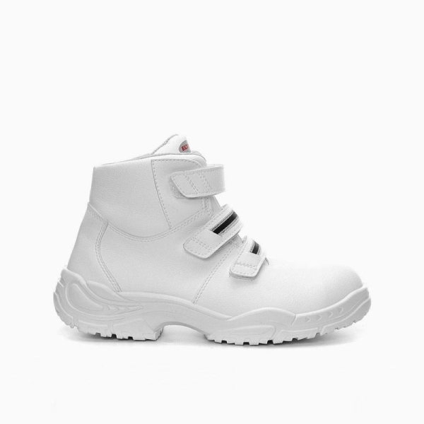 ELTEN-S3-Schn�rstiefel, Sicherheits-Arbeits-Berufs-Schuhe, Hochschuhe, WHITE STRAP MID ESD, wei�