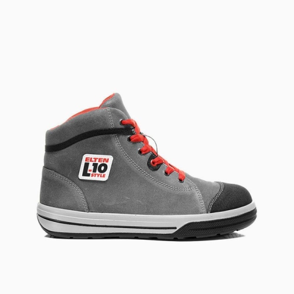 ELTEN-S3-Schn�rstiefel, Sicherheits-Arbeits-Berufs-Schuhe, Hochschuhe, VINTAGE PIRATE MID ESD, grau