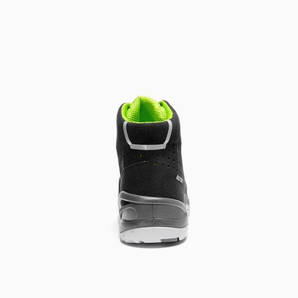 ELTEN-S1P-Schn�rstiefel, Sicherheits-Arbeits-Berufs-Schuhe, Hochschuhe, IMPULSE GREEN MID ESD, schwarz