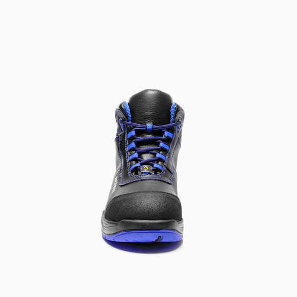 ELTEN-S3-Schn�rstiefel, Sicherheits-Arbeits-Berufs-Schuhe, Hochschuhe, REACTION blue Mid, ESD, schwarz/blau