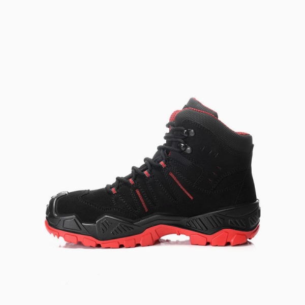 ELTEN-S3-Sicherheitsschn�rstiefel, QUENTIN black-red Mid, ESD, schwarz-rot